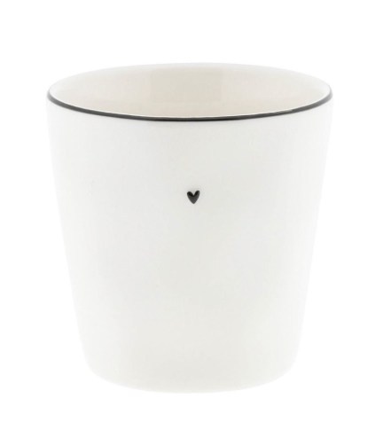 Bastion Collections Becher weiss mit Herz, 9 x 9 cm