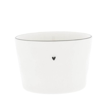 Bastion Collections Mug weiss mit Herz, 9 x 6 cm