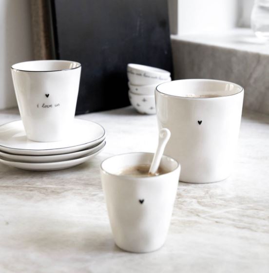 Bastion Collections Löffel klein weiss mit Herz 10 cm