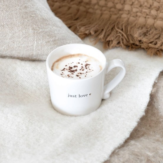 Bastion Collections Tasse weiss “Just Love” 8 x 7 cm