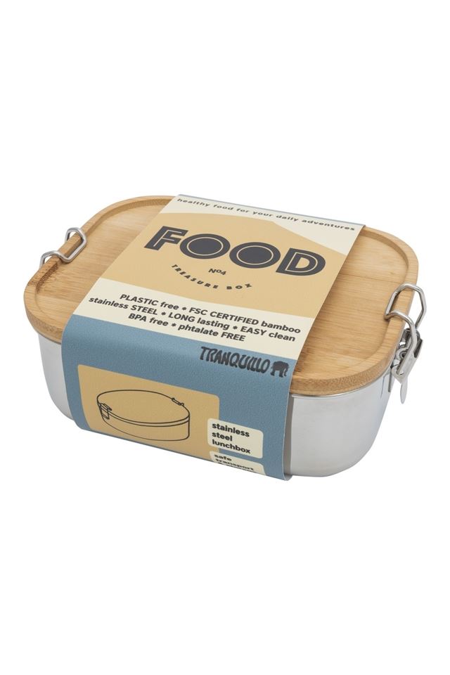 Tranquillo Lunchbox Edelstahl mit Bambusdeckel