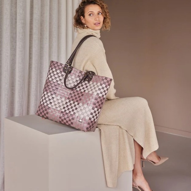 HANDED BY Einkaufstasche Dual mix Shopper rustic pink mix