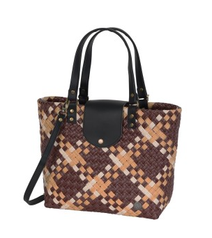 HANDED BY Einkaufstasche Alley Shopper chestnut brown pattern