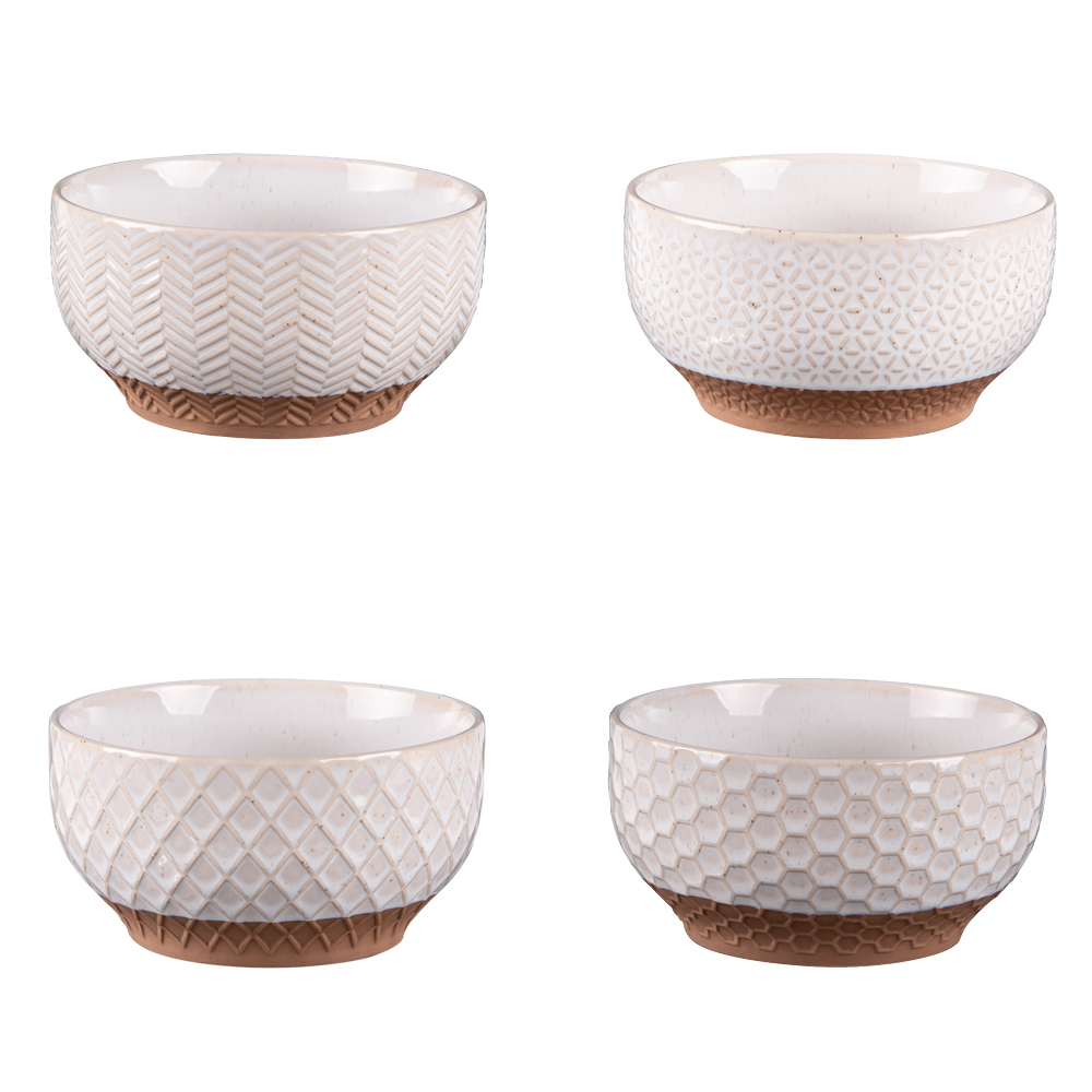 Jaspe Schalen beige 4er Set, Ø 12 cm