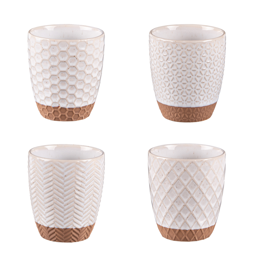 Kaffeebecher 20 cl 4-er Set Jaspe beige