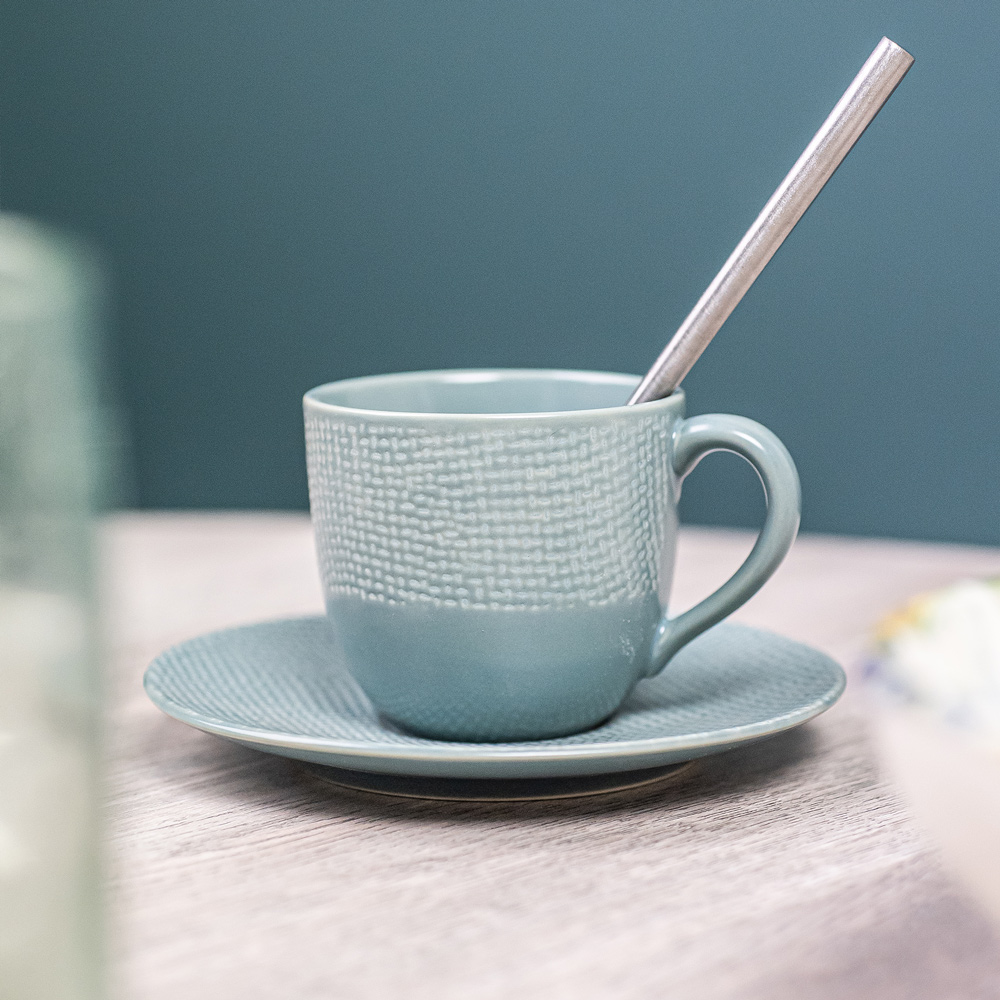 Tasse mit Unterteller 22 cl Vésuvio blau