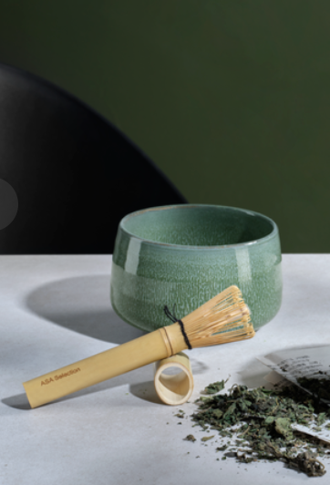 ASA Selection Matcha Set Moribana matsu shiny (grün)