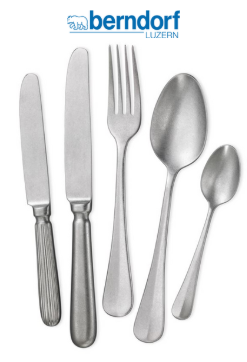 Berndorf Luzern Baguette Luzern Vintage Besteckgarnitur 24 teilig Hohlheft, trowalisiert