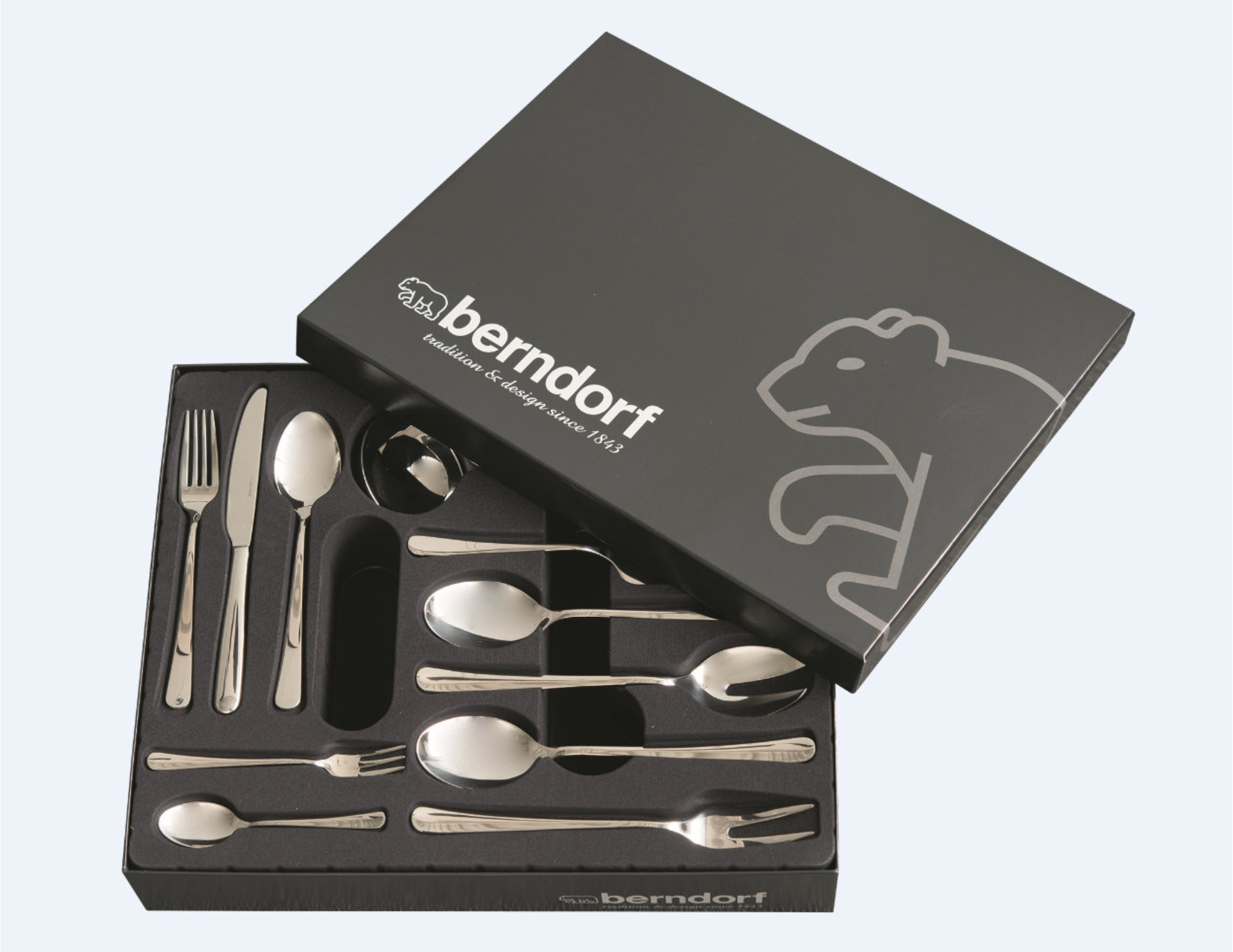 Berndorf Luzern Verona Bestecketui 67- teilig Mono, Edelstahl 18/10
