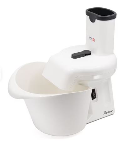 Tromco Gemüseraffel weiss elektrisch Z1 inklusive 4 Raffelscheiben