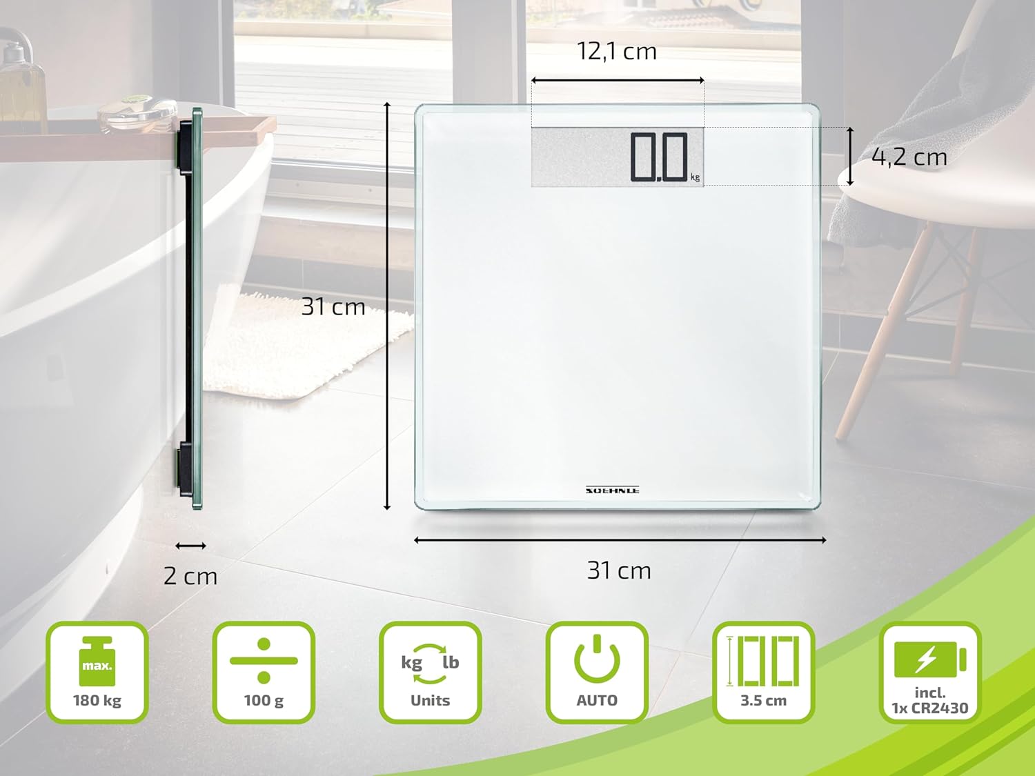 Soehnle Personenwaage Style Sense Comfort 100 weiss