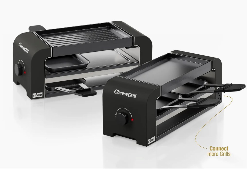 Stöckli CheeseGrill 2 Connect Set Black Schwarz