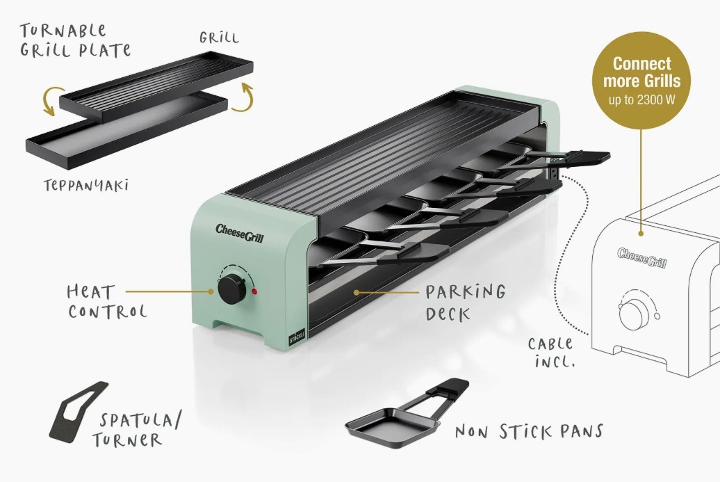 Stöckli CheeseGrill 4 Connect Mint Green