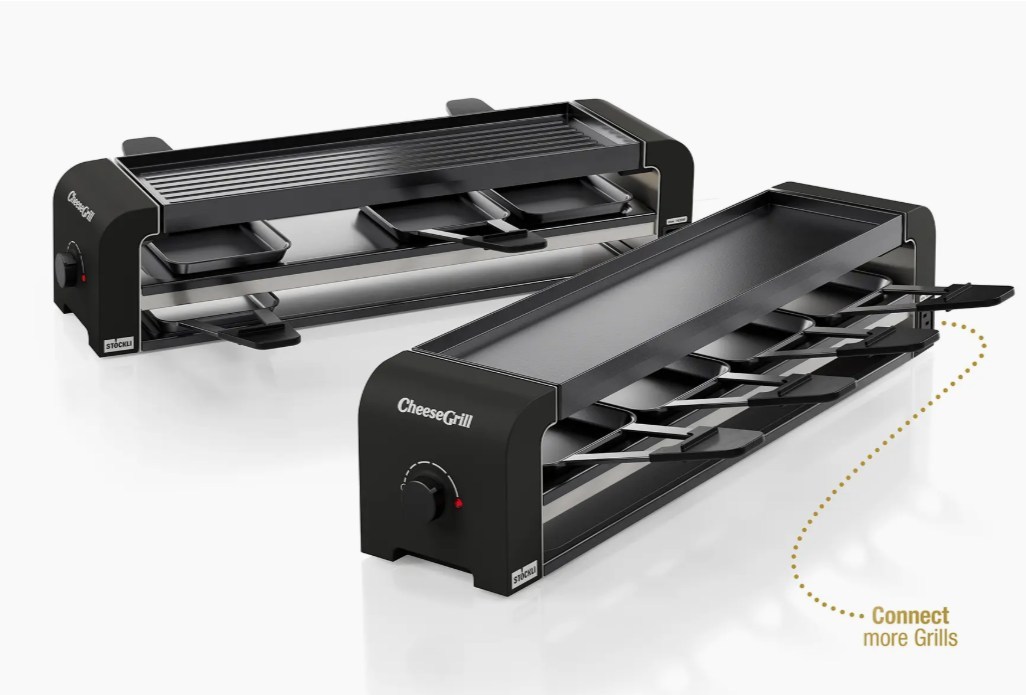Stöckli CheeseGrill 4 Connect Set Black Schwarz