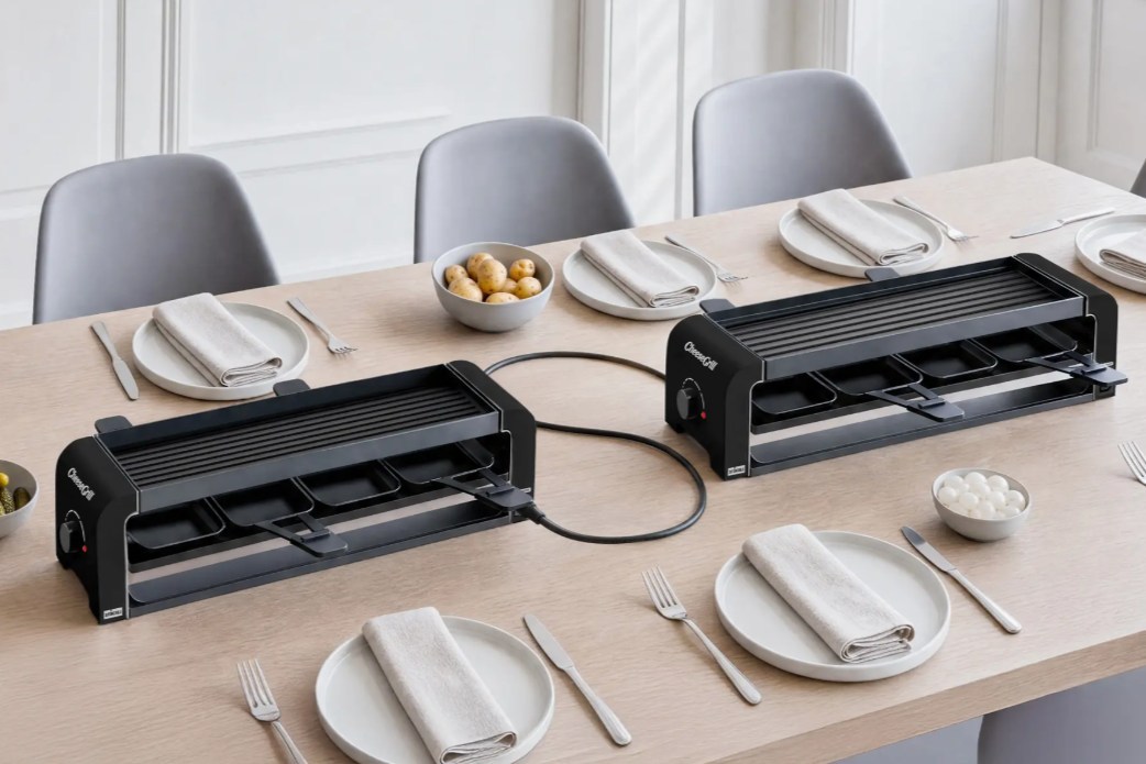 Stöckli CheeseGrill 4 Connect Set Black Schwarz