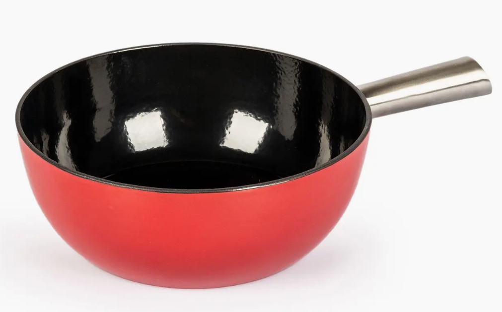 Stöckli Käsefondue Caquelon Gusseisen Elegance 24 cm, rot