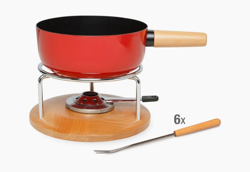 Stöckli Käsefondueset Säntis Emotion, Ø 21cm, rot