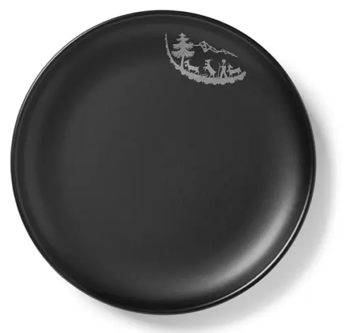 Fondueteller Alpaufzug schwarz, 6-teilig