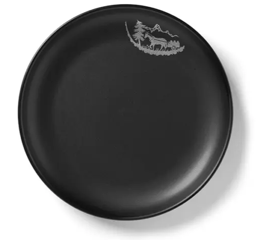 Fondueteller Alpaufzug schwarz, 6-teilig