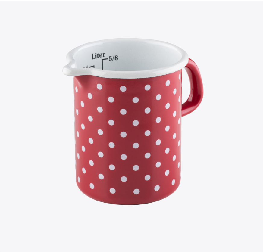 RIESS Messbecher Pünktchen rot, 0,5 Liter