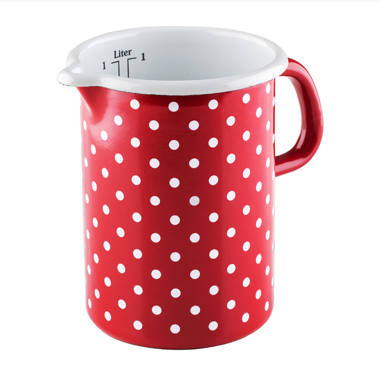 RIESS Messbecher Pünktchen rot, 1 Liter