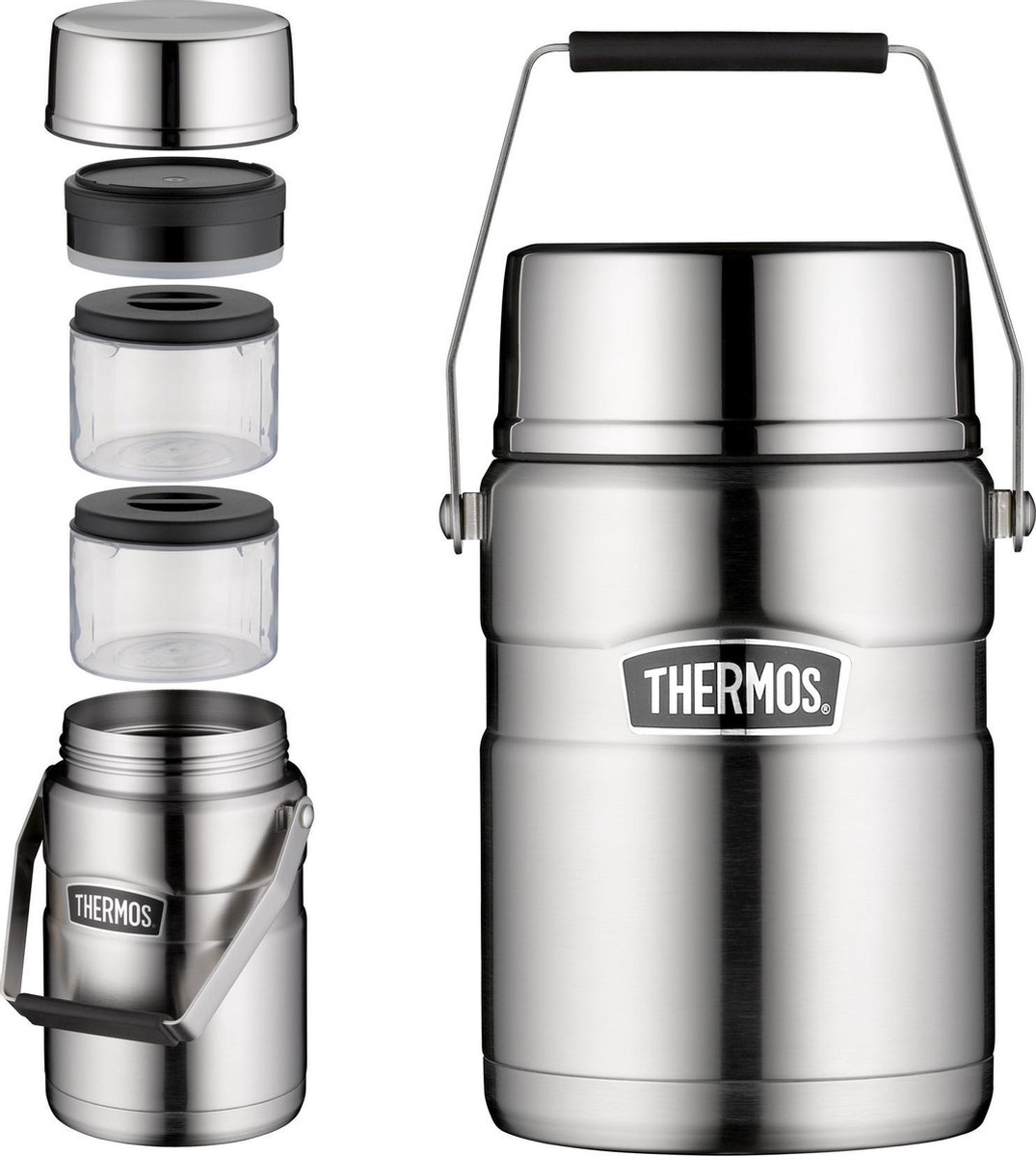 Speisegefäss Stainless King 1,2 Liter mit 2 Behältern