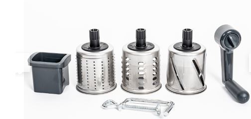 Tromco Trommelreibe-Set Alu dunkelrot mit Trommel 2, 3, 4