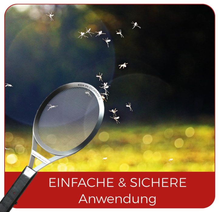 InsektenSchröter Elektrische Fliegenklatsche mit Tasche