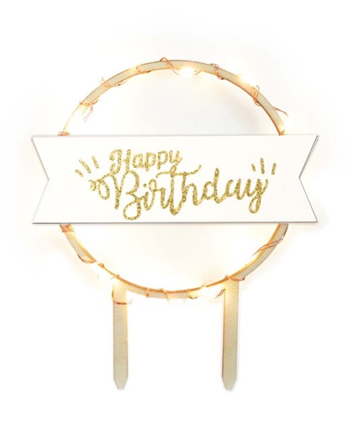 Cake topper LED Happy Birthday<br>