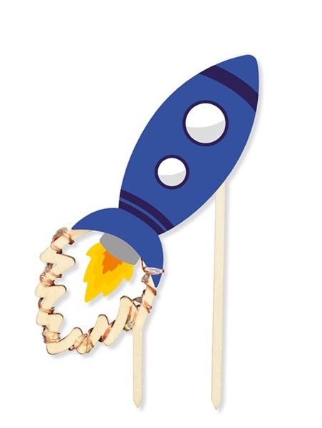 Cake topper LED Space Rakete<br>