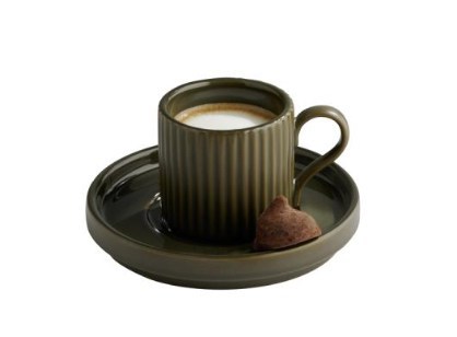 APS Espresso-Untertasse “The Grid”, mud (braun), Ø 12,5 cm