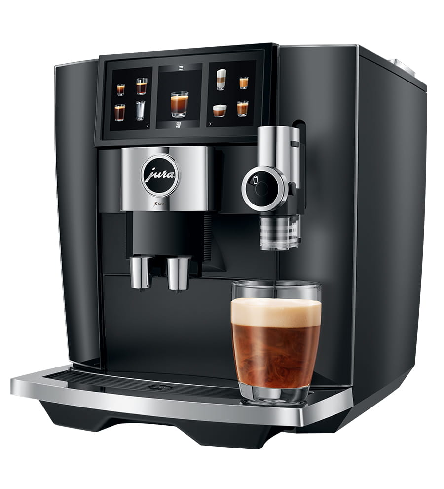 Jura Kaffeevollautomat J8 twin, Diamond Black (SA) 15595 inklusive Starterpaket Zemp AG*