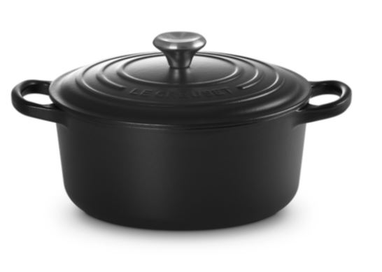 Bräter Signature Le Creuset rund schwarz matt 22 cm
