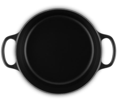 Bräter Signature Le Creuset rund schwarz matt 22 cm