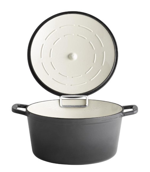 APS Bräter mit Deckel “5 Stars” anthrazit, 6 Liter, Ø 28 cm