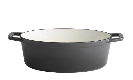 APS Bräter mit Deckel “5 Stars” anthrazit oval, 5 Liter, 33 x 25 cm