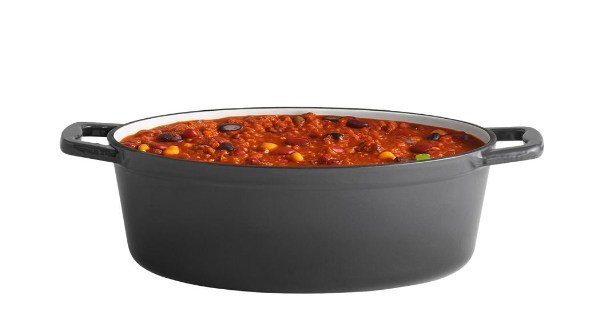 APS Bräter mit Deckel “5 Stars” anthrazit oval, 5 Liter, 33 x 25 cm