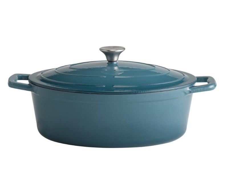 APS Bräter mit Deckel “5 Stars” türkis oval, 5 Liter, 33 x 25 cm