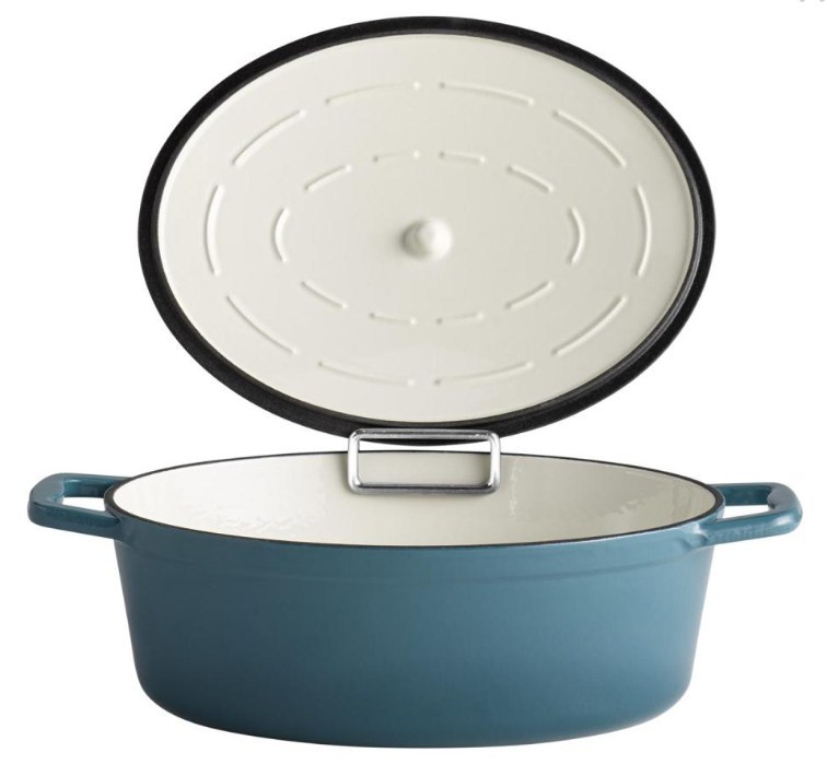 APS Bräter mit Deckel “5 Stars” türkis oval, 5 Liter, 33 x 25 cm