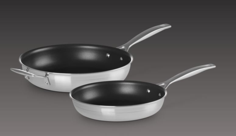 Pfannenset 2-teilig Antihaftbeschichtet aus 3-ply Edelstahl (24/28 cm)