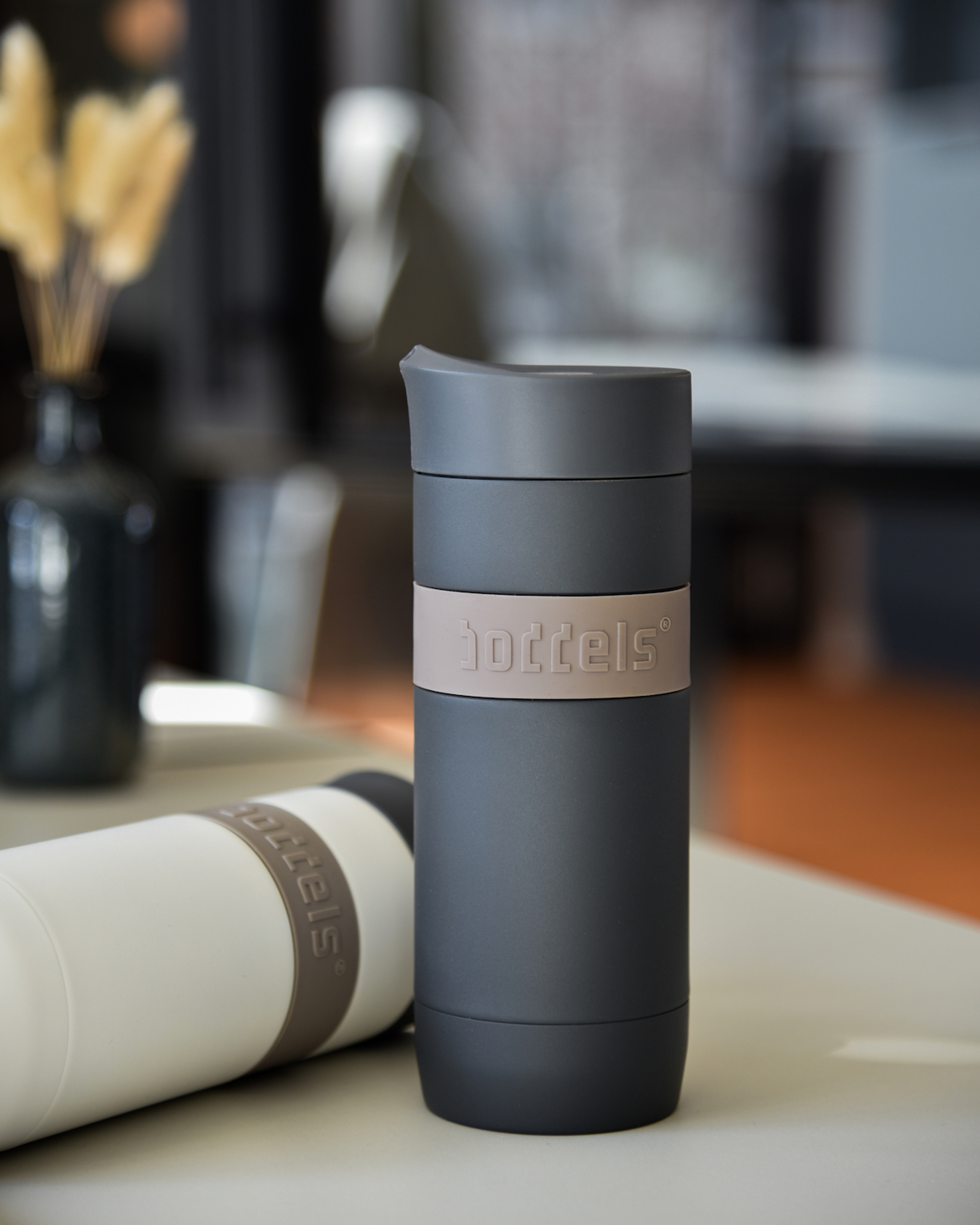Boddels Thermobecher Koffje 370 ml Taupe/Anthrazit