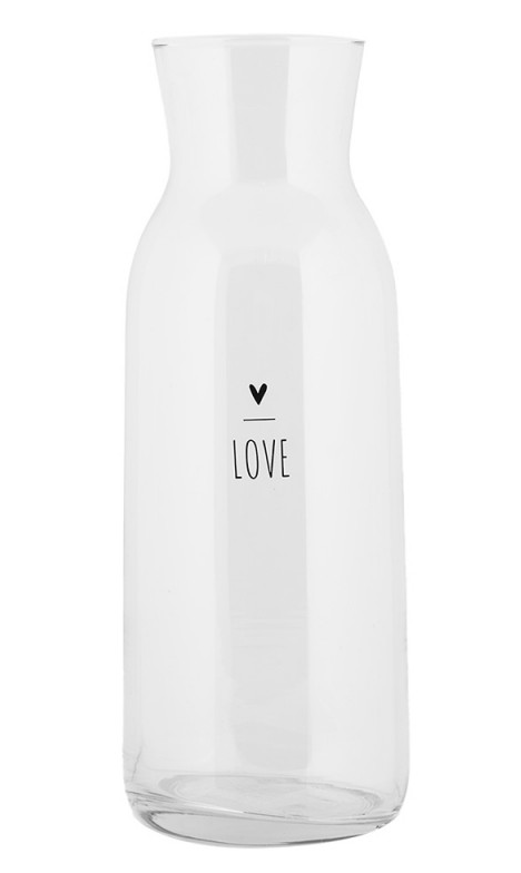 Clayre & Eef Karaffe Glas 1 Liter “Love”