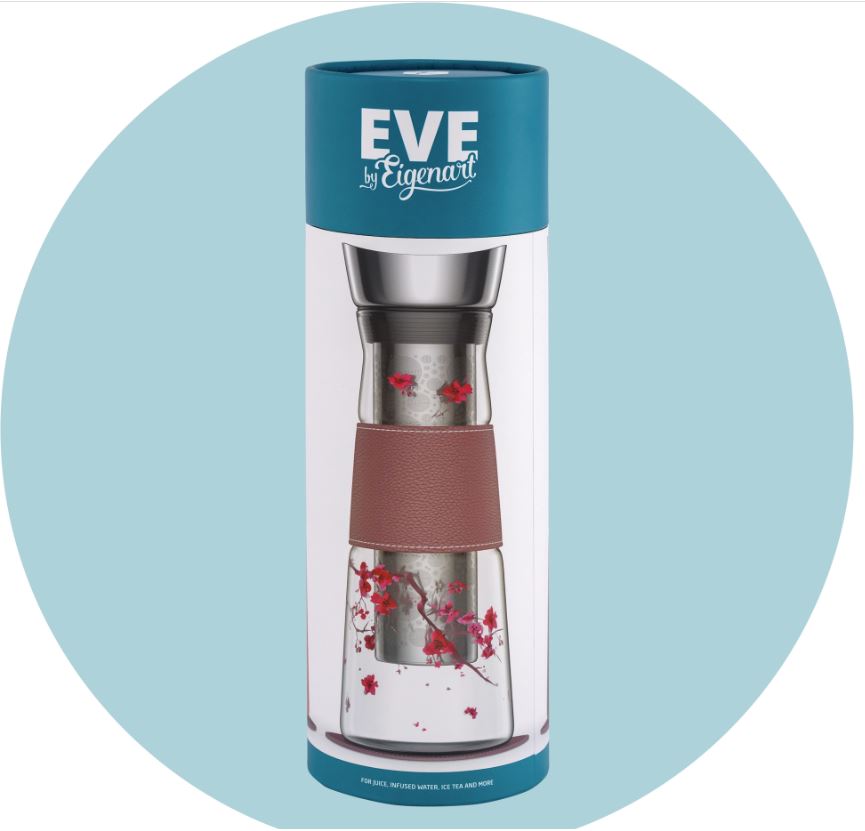 Eve Glaskaraffe 1,25 Liter inkl. Cooler, Cherry Blossom