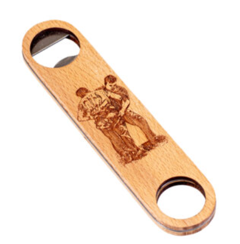 Kadastar Flaschenöffner “Woody Schwinget” 17,8×4 cm, Buchenholz