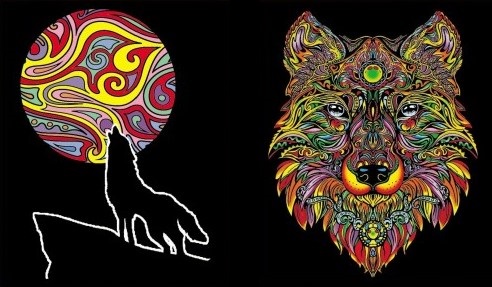 Samtmappe Wolf