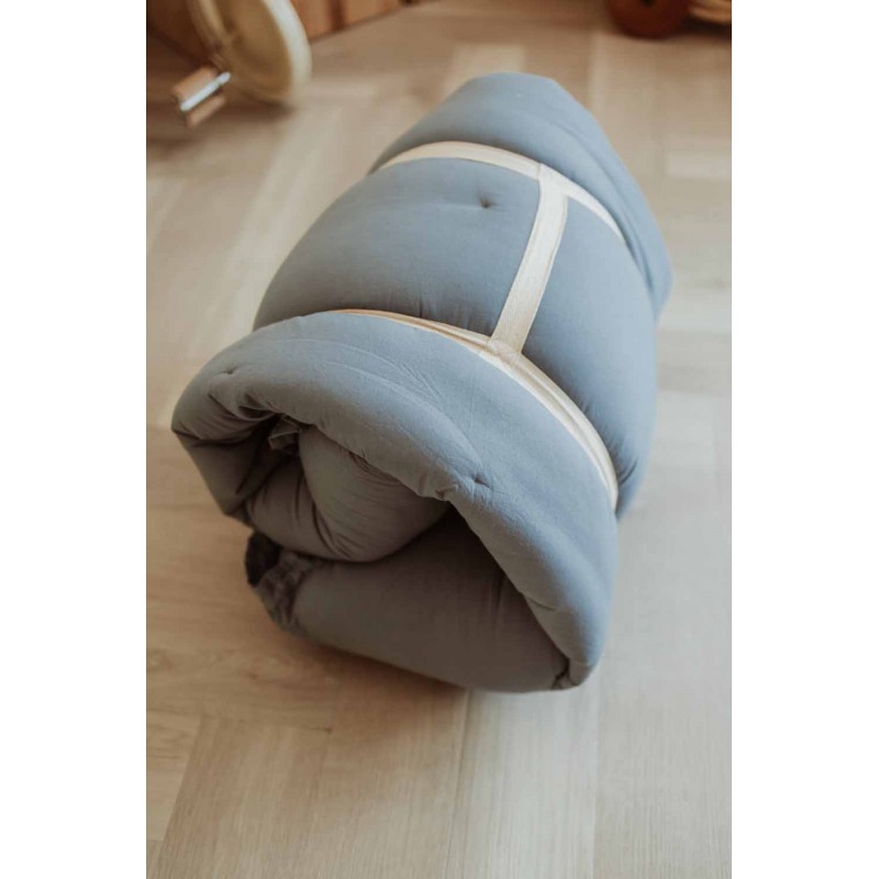 Krabbeldecke Bloom Organic Dusty Blue Ø 130 cm