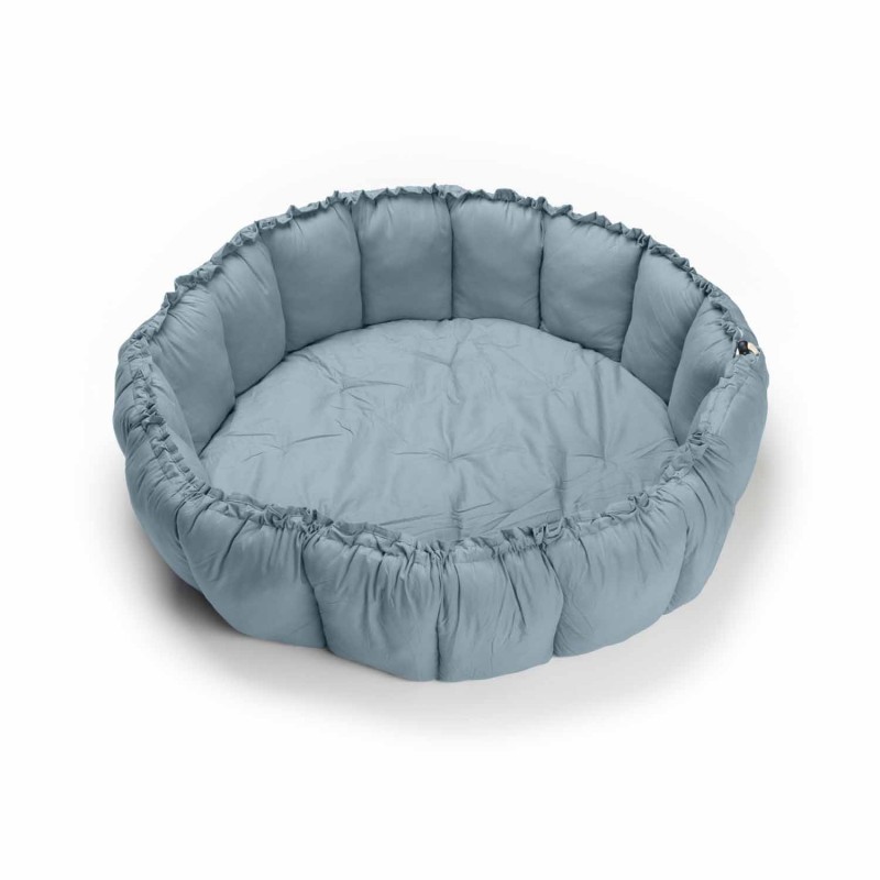 Krabbeldecke Bloom Organic Dusty Blue Ø 130 cm