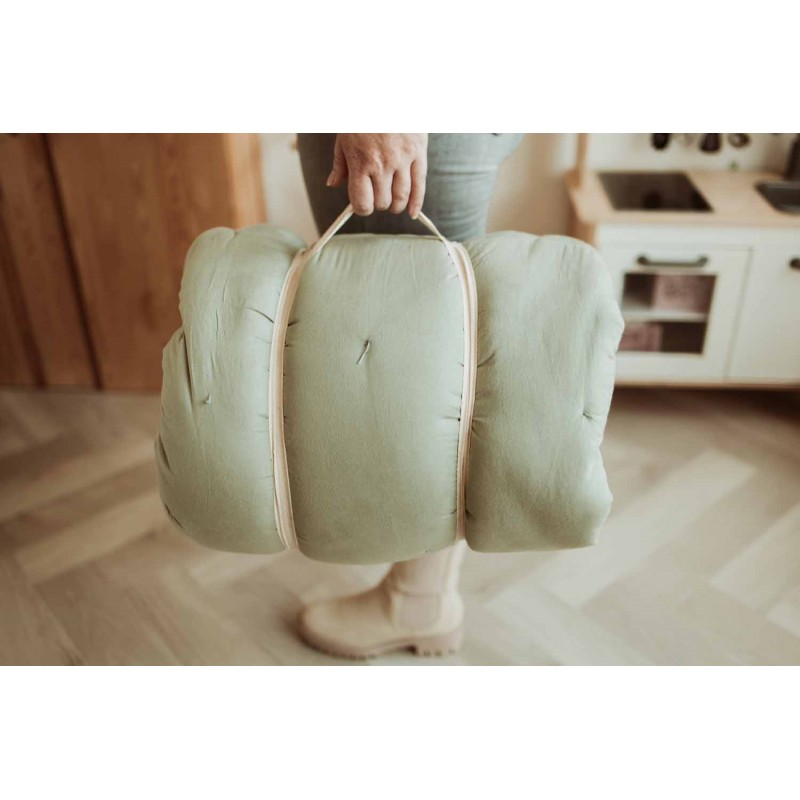 Krabbeldecke Bloom Organic Meadow Green Ø 130 cm