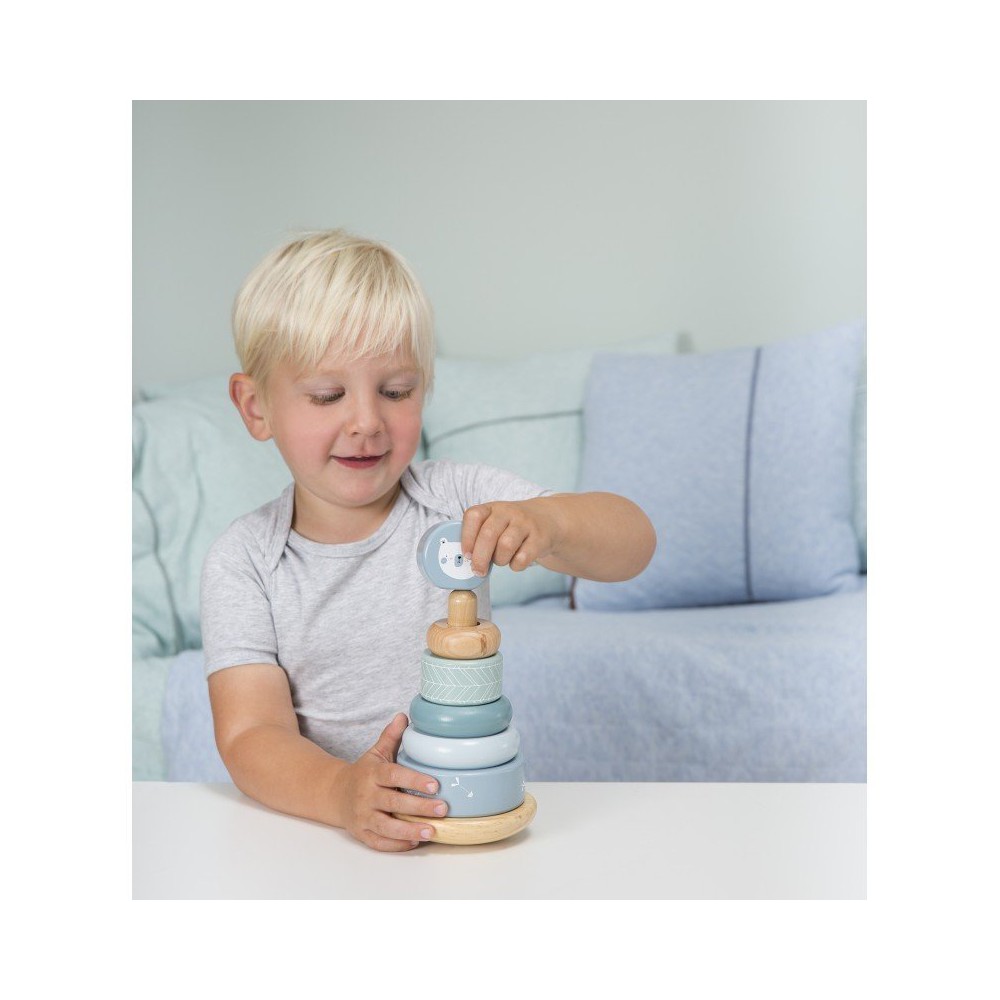 Holz Stapelturm blue Little Dutch