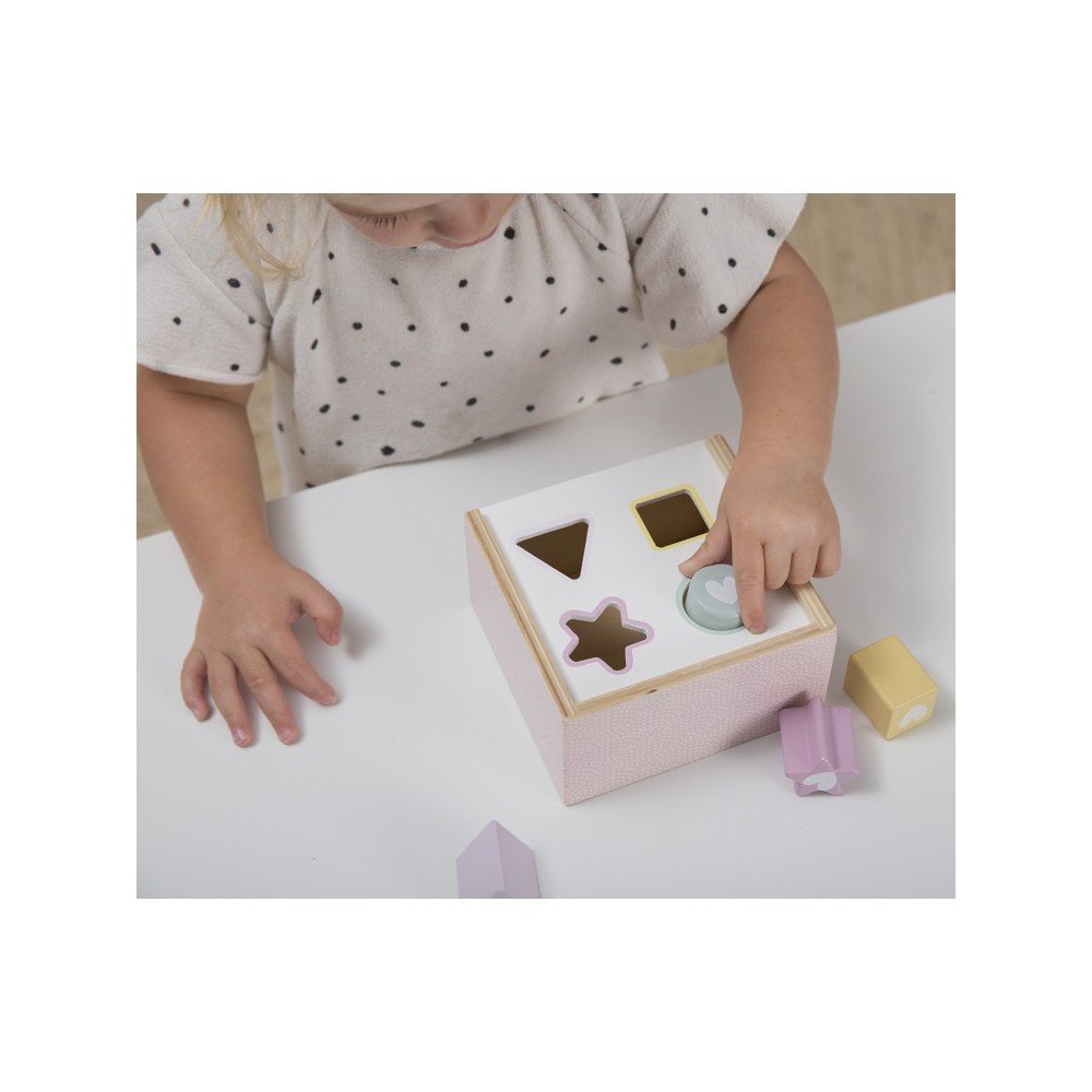 Holz Formen Steck Spiel pink Little Dutch
